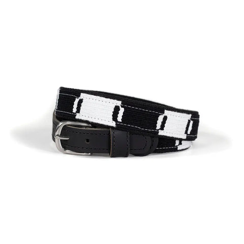 Game Day Cotton and Leather Belt – Handwoven Pattern – Durable Brass Buckle | Made in USA Auburn Leathercrafters  item