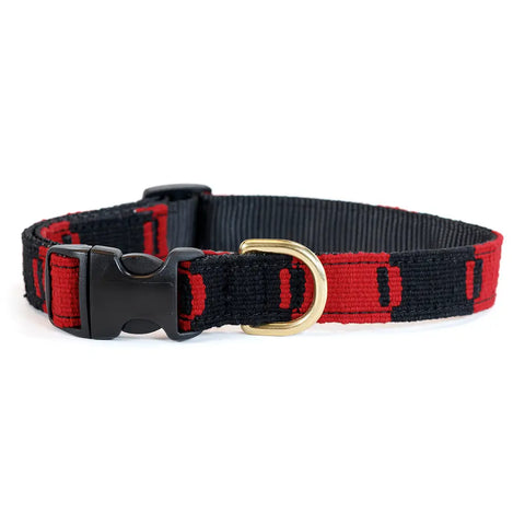 Game Day Dog Collar – Hand-Woven Nylon Backed with Brass Buckle | Durable Pet Collar Made in USA Auburn Leathercrafters  item