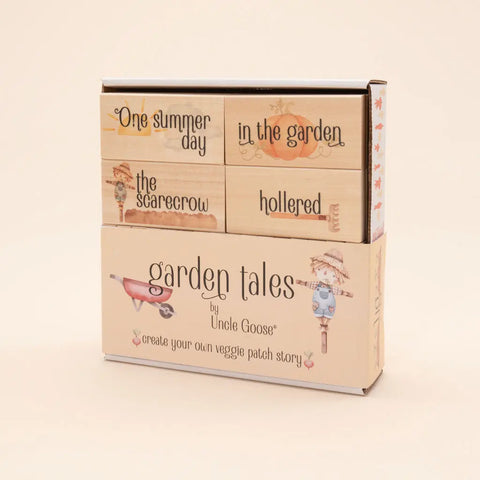 Garden Tales Wooden Storytelling Chips 32-Pack 1.75x3 Inch Educational Reading Toy – Made in USA by Uncle Goose Uncle Goose  Educational Chips