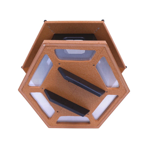 Gazebo Style Bird Feeder – 3 Compartment Eco-Friendly Post Mount | Made in USA Durable Poly Lumber Amish Toy Box  Lawn & Patio