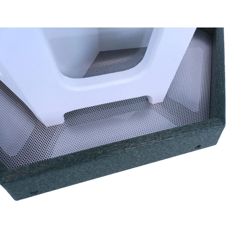 Gazebo Style Bird Feeder – 3 Compartment Eco-Friendly Post Mount | Made in USA Durable Poly Lumber Amish Toy Box  Lawn & Patio