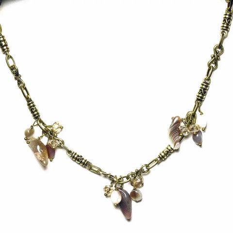 Gemstone Cluster Necklace 18-42 Inch Adjustable Length – Artisan Jewelry | Made in USA Michelle Marie Boutique  Gemstone necklace