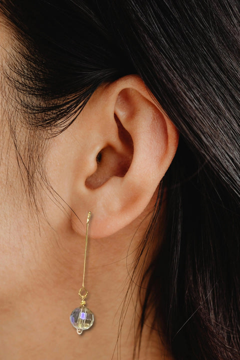 Gemstone Drop Earrings 1.5 Inch Dangle – Gold Hook Jewelry | Michelle Marie Boutique Made in USA Michelle Marie Boutique  Earrings