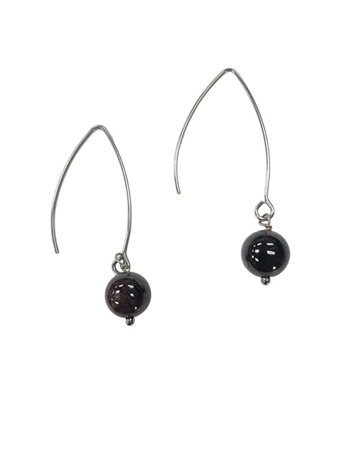 Gemstone Drop Earrings | Long Stainless Steel Hooks | Choose Your Stone Michelle Marie Boutique  Earring