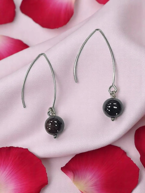 Gemstone Drop Earrings | Long Stainless Steel Hooks | Choose Your Stone Michelle Marie Boutique  Earring