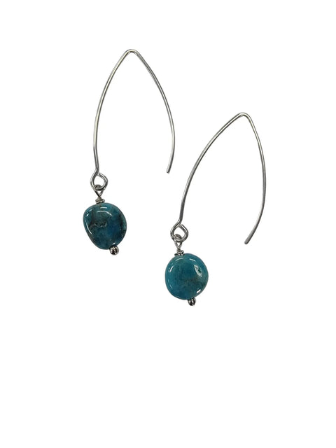 Gemstone Drop Earrings | Long Stainless Steel Hooks | Choose Your Stone Michelle Marie Boutique  Earring