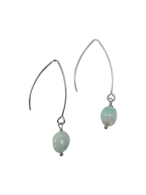 Gemstone Drop Earrings | Long Stainless Steel Hooks | Choose Your Stone Michelle Marie Boutique  Earring