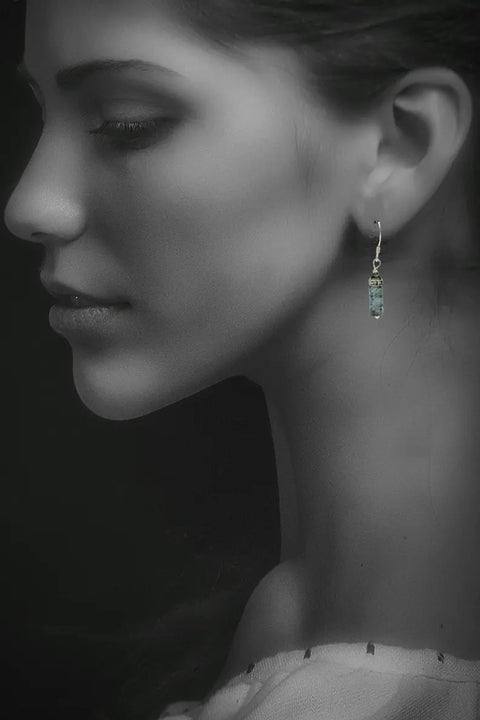 Gemstone Drop Earrings with Crystal Accent – Hypoallergenic Gold & Silver Tone | Made in USA by Ciao Bella Jewelry Michelle Marie Boutique  Earrings