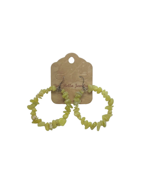 Gemstone Hoop Earrings With Silver Accents – Unique Natural Jewelry | Made in USA Michelle Marie Boutique  Earrings