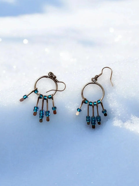 Gemstone Hoop Paddle Earring Michelle Marie Boutique  Earrings