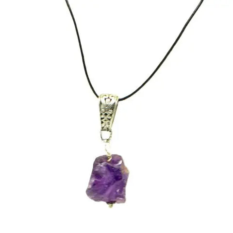 Gemstone Pendant Necklace on Adjustable 18 Inch Leather Cord – Healing Crystal Jewelry | Made in USA Michelle Marie Boutique 