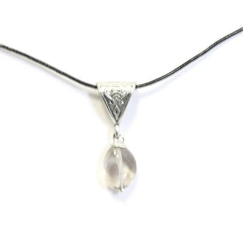 Gemstone Pendant Necklace on Adjustable 18 Inch Leather Cord – Healing Crystal Jewelry | Made in USA Michelle Marie Boutique 