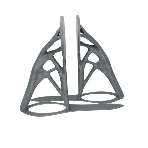 Generative Design Bookends 6 Inch – Ultra Futuristic Shelf Decor | Made in USA Chatelet Manufacturing 