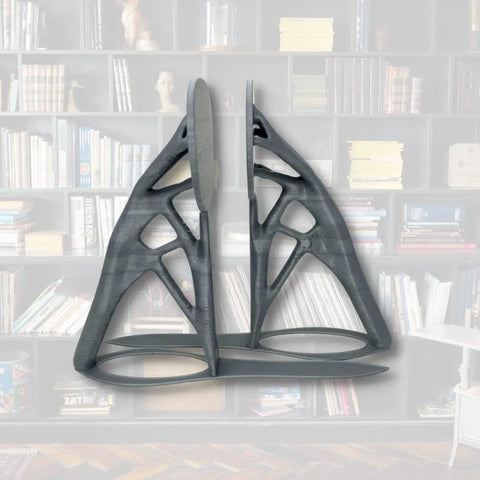 Generative Design Bookends 6 Inch – Ultra Modern Plastic | Made in USA Chatelet Manufacturing 