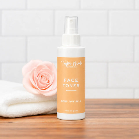 Gentle Face Toner for Sensitive Skin 4 Oz – Alcohol-Free Calming Formula with Calendula and Chamomile | Handmade in USA Taylor Made Organics  toner