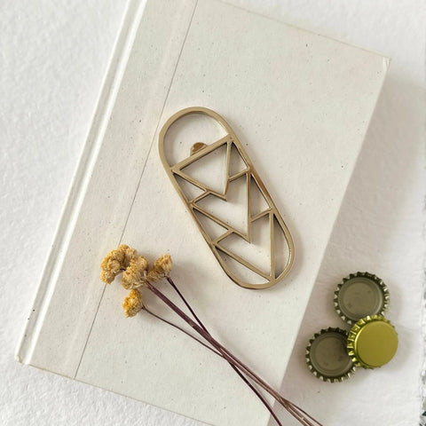Geometric Brass Bottle Opener – Handcrafted Barware Accessory | Made in USA Sarah Cecelia  BARWARE