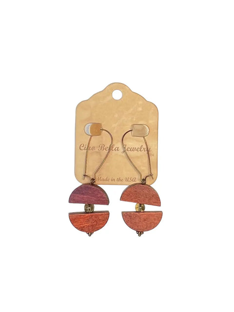 Geometric Half-Circle Drop Earrings – Modern Beaded Design | Made in USA Jewelry Michelle Marie Boutique  Earrings