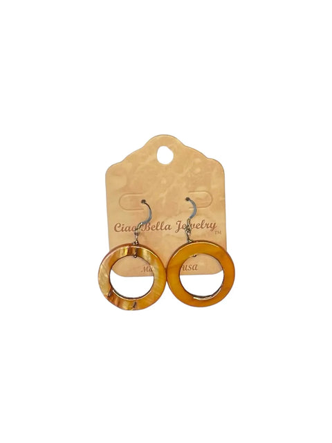 Geometric Shell Hoop Earrings Michelle Marie Boutique  Earrings