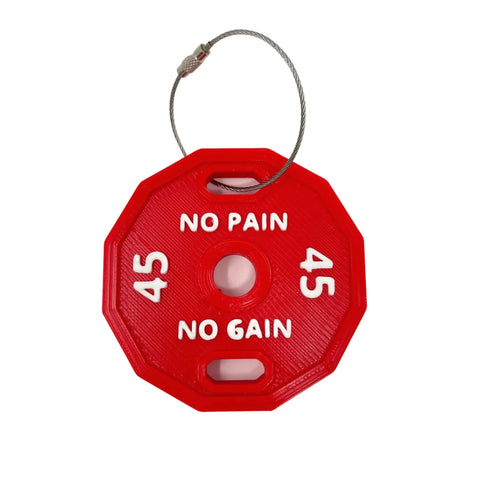 Get Big 45 LB Gym Bag Charm – Red Weight Plate Accent | Made in USA Chatelet Manufacturing 