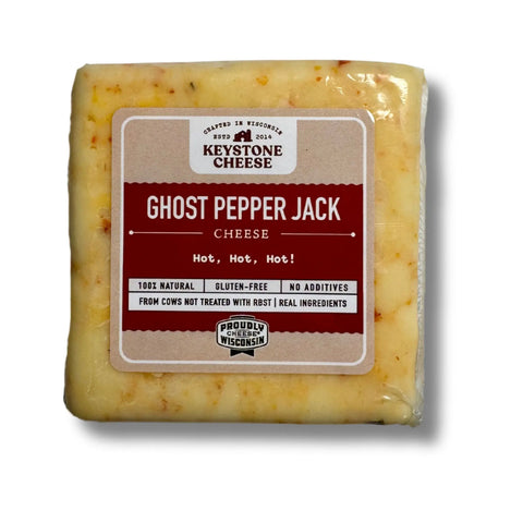 Ghost Pepper Jack Cheese – Spicy Artisan 6 to 11oz Blocks | Handcrafted Wisconsin Dairy | Made in USA Keystone Cheese  Cheese