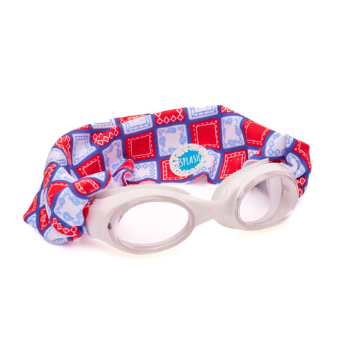 Giddy Up Swim Goggles – Tangle-Free Paisley Strap, Clear Anti-Fog Lenses for Kids and Adults | Assembled In USA Splash Place  Swim Goggles