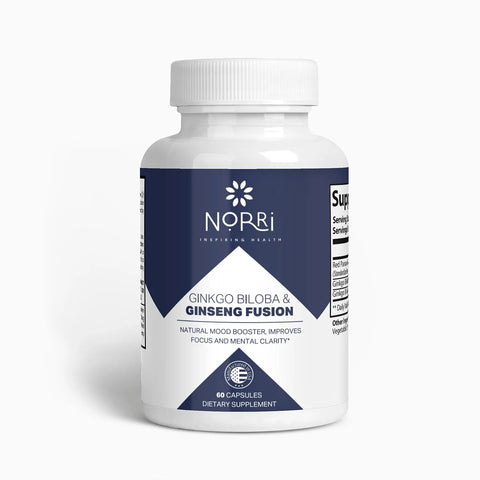 Ginkgo Biloba and Ginseng Supplement – Brain Health Support – 60 Capsules | Made in USA Norri Nutrition  Specialty Supplements