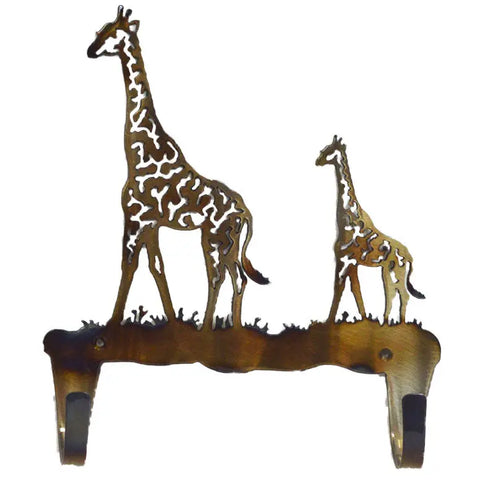 Giraffe Wall Hook – Handmade Steel Coat and Towel Hanger | Rustic Wildlife Decor | Made in USA Knights Home Decor  item