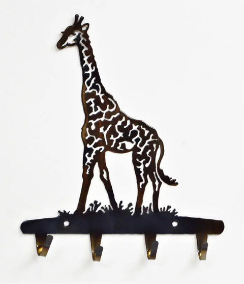 Giraffe Wall Key Holder – Decorative Metal Key Rack for Entryway | Made in USA Knights Home Decor  item
