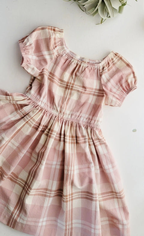 Girls Lightweight Cotton Peasant Dress with Puff Sleeves – Breathable Toddler Spring Outfit | Made in USA Adventure Clothes Company  dress