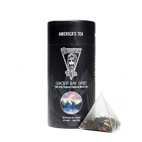 Glacier Bay Earl Grey Tropical Black Tea – Premium 20 Sachets | Made in USA Sasquatch Tea Co  Tea