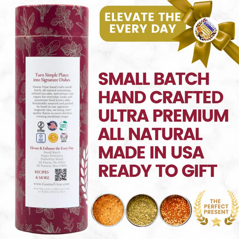 Global Blends Traveling Table Seasonings Gift Set of 3 – Premium World Flavors | Handcrafted in USA Gustus Vitae  Collections & Gift Sets