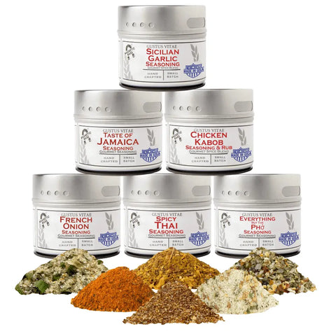 Global Chicken Air Fryer Spice Collection – Artisanal Six-Pack Blend | Made in USA Gustus Vitae  Collections & Gift Sets