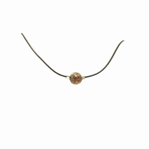 Glow Bead Choker Necklace 15.5-19.5 Inch Adjustable – Leather Cord Jewelry | Made in USA Michelle Marie Boutique  Necklace