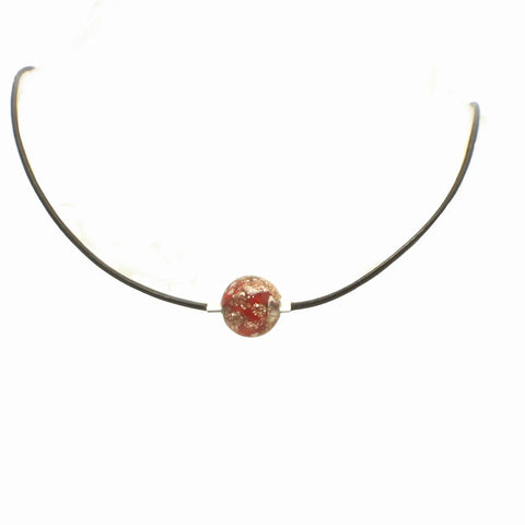 Glow Bead Choker Necklace 15.5-19.5 Inch Adjustable – Leather Cord Jewelry | Made in USA Michelle Marie Boutique  Necklace