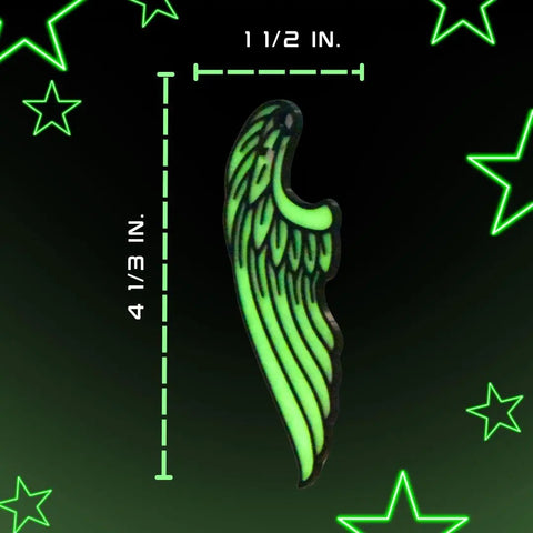 Glow In The Dark Wing Shoe Charms – Durable Lace Accessories | Made in USA Chatelet Manufacturing 