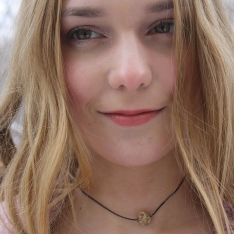 Glow in the Dark Bead Choker Necklace on Leather Cord Michelle Marie Boutique  Necklace