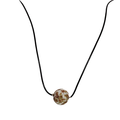 Glow in the Dark Bead Choker Necklace on Leather Cord Michelle Marie Boutique  Necklace