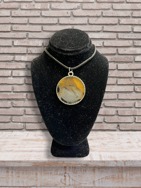 Go Gray Awareness Pendant Necklace – 18 Inch Black Twisted Cord | Brain Cancer Support | Made in USA Michelle Marie Boutique  Necklace