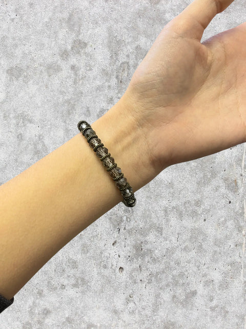 Go Gray Brain Cancer Awareness Bracelet – 25mm Crystal Pendant – Handmade Resin Alloy | Made in USA Michelle Marie Boutique  Bracelets