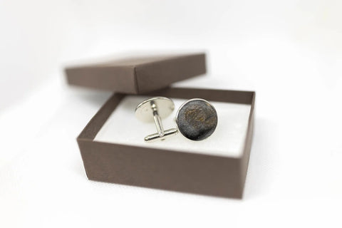 Go Gray Brain Cancer Awareness Stainless Steel Cufflinks – Non Tarnish Finish | Made in USA Handcrafted Elegance Michelle Marie Boutique  Cufflinks