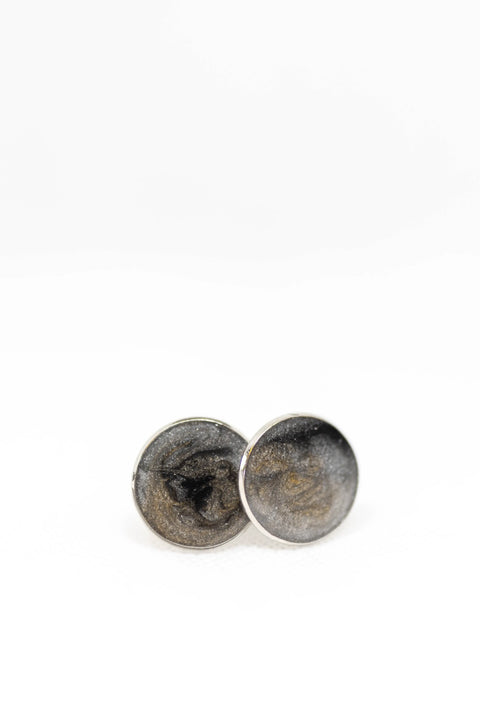 Go Gray Brain Cancer Awareness Stainless Steel Cufflinks – Non Tarnish Finish | Made in USA Handcrafted Elegance Michelle Marie Boutique  Cufflinks