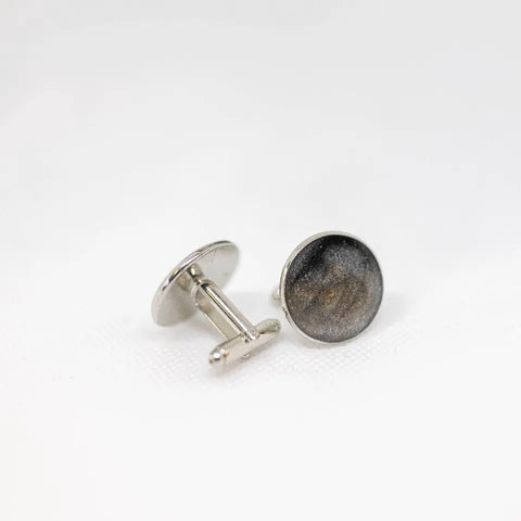 Go Gray Stainless Steel Brain Cancer Awareness Cufflinks- Non Tarnish Michelle Marie Boutique  Cufflinks