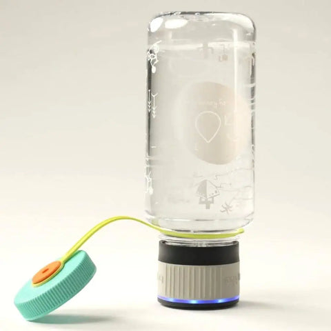 GO-3 Water Purifier Cap and Clear Bottle Combo – Travel Hydration System | Assembled in USA Roving Blue 