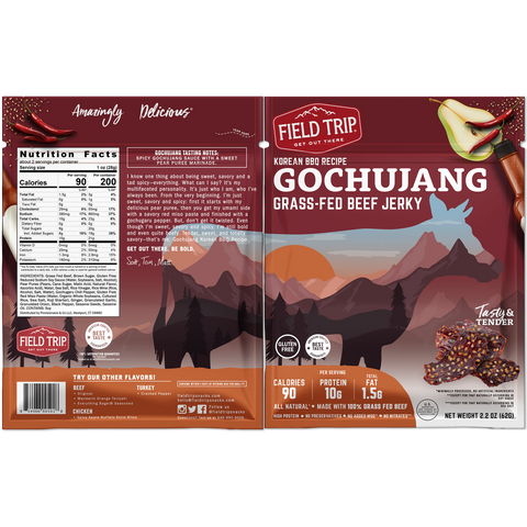 Field Trip Variety Pack – 4ct Grass-Fed Beef Jerky Sampler | Made in USA Field Trip 