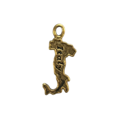 Gold Italy Map Pewter Pendant Charm – Travel Jewelry Accessory | Made in USA Michelle Marie Boutique  Charm and Pendants