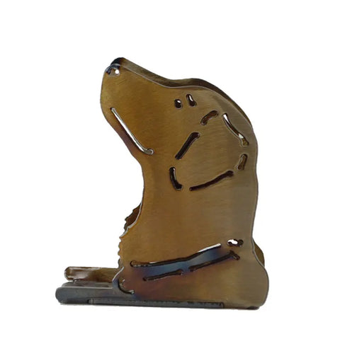 Gold Lab Silhouette Napkin Holder – Handmade Metal Dog Design | Made in USA Decorative Kitchen Accessory Knights Home Decor  item