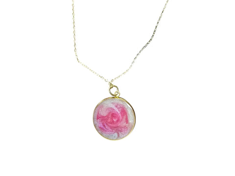 Gold-Plated Resin Pendant Necklace | Unique Handmade Jewelry Michelle Marie Boutique  Necklaces