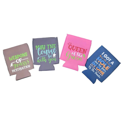 Golf Inspired Neoprene Beer Koozies – Durable Insulated Drink Holder Set | Made in USA Michelle Marie Boutique  Wine Carrier Bags