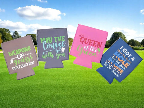 Golf Inspired Neoprene Beer Koozies – Durable Insulated Drink Holder Set | Made in USA Michelle Marie Boutique  Wine Carrier Bags