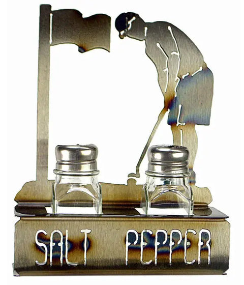 Golf-Themed Salt and Pepper Shaker Set – Handcrafted Kitchen Tableware | Made in USA Knights Home Decor  item